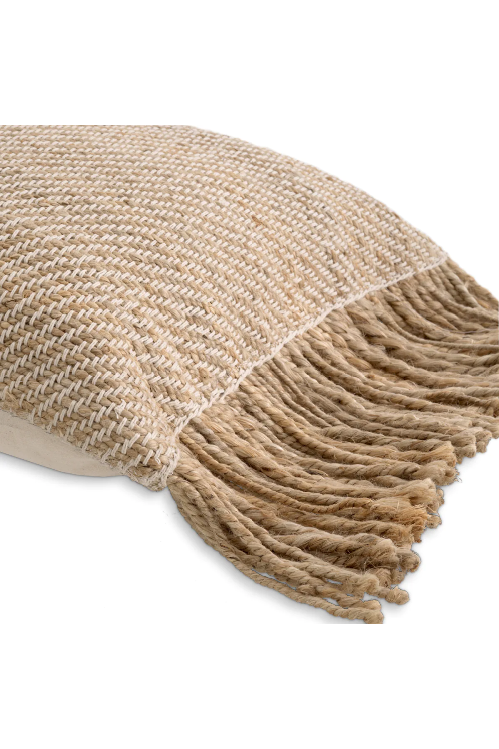 Natural Jute Fringed Cushion | Eichholtz Vieste | Oroa.com