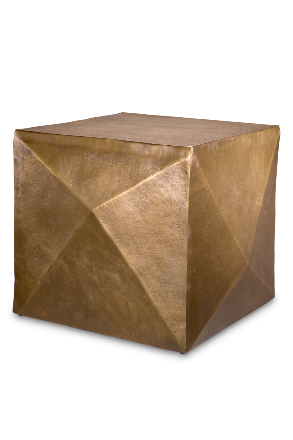 Antique Brass Faceted Side Table | Eichholtz Maratea | Oroa.com