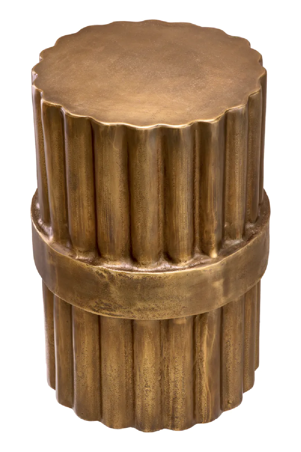 Antique Brass Fluted Side Table | Eichholtz Padua | Oroa.com