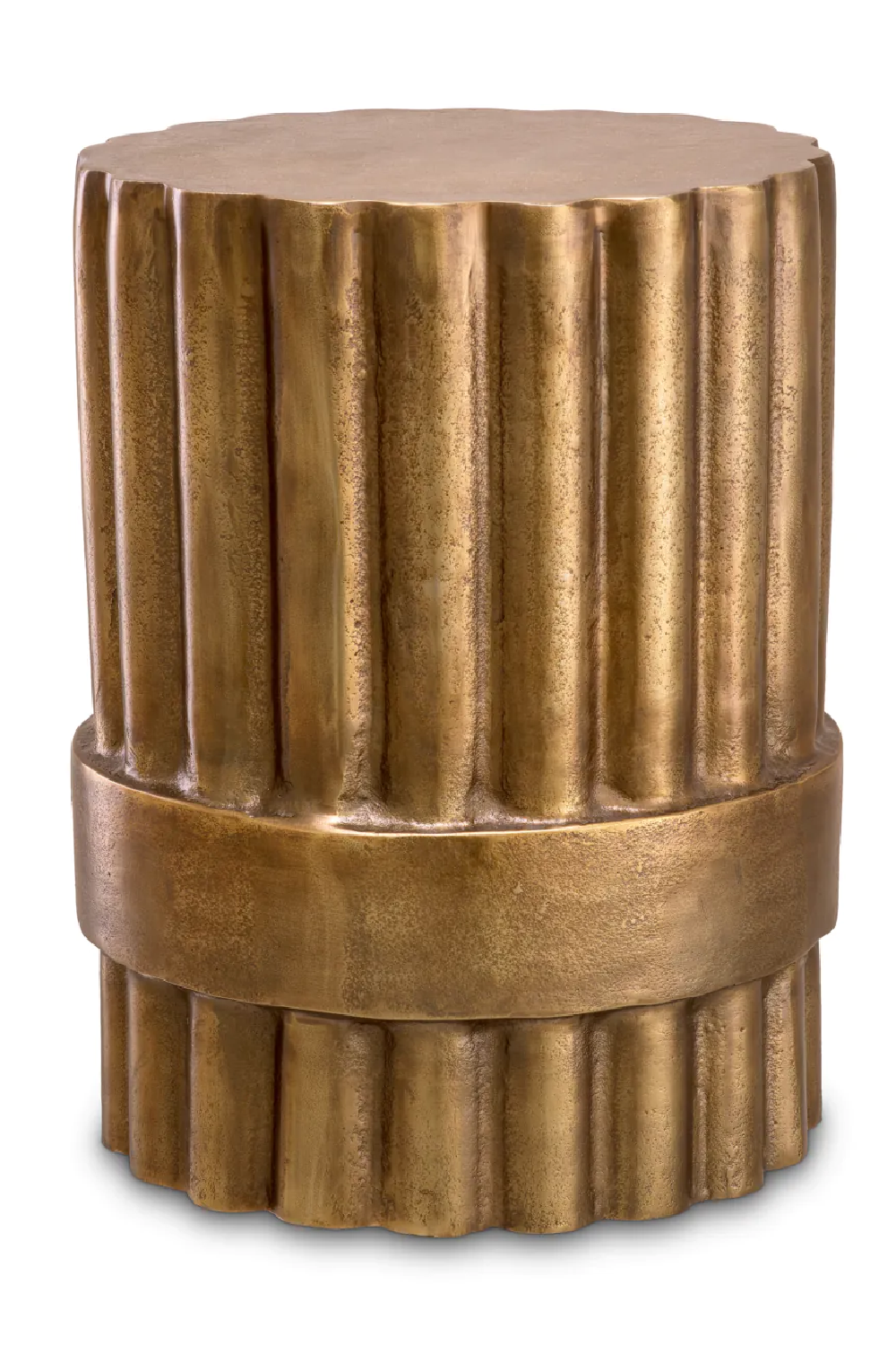 Antique Brass Fluted Side Table | Eichholtz Padua | Oroa.com