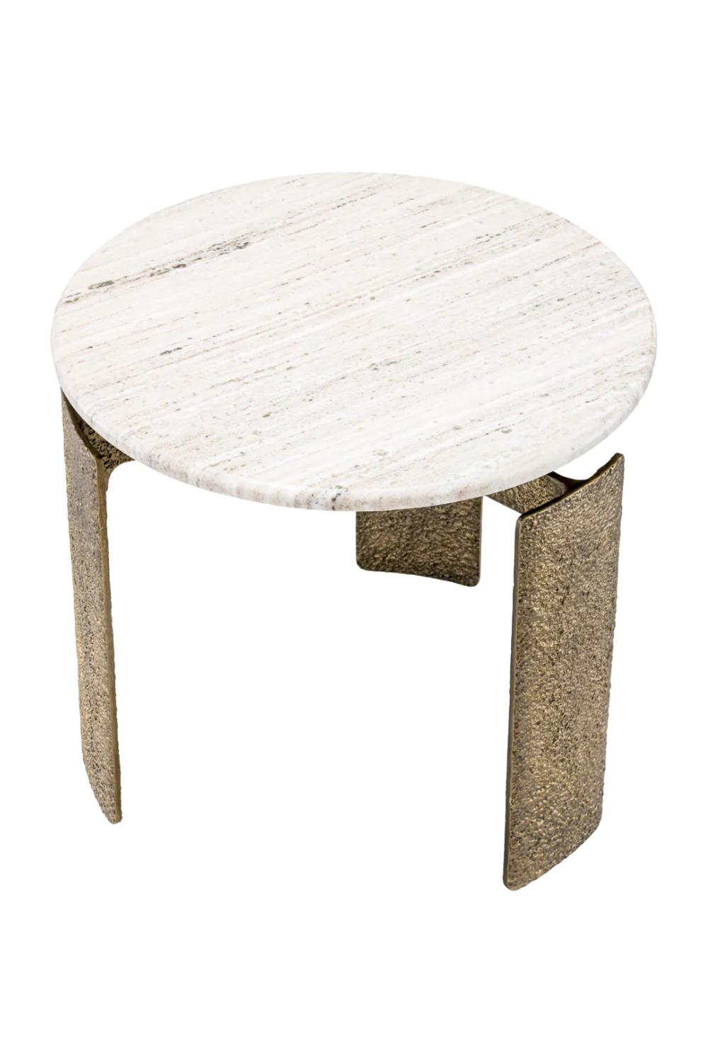 Round Beige Marble Side Table | Eichholtz Bodega | Oroa.com