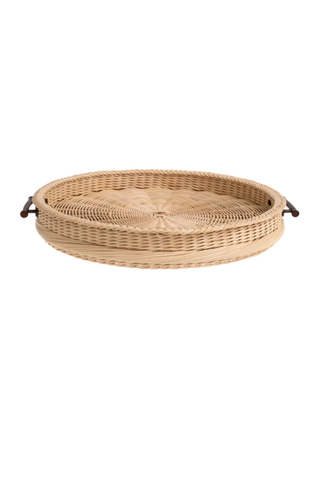Natural Rattan Round Tray | Eichholtz Vimini | Oroa.com