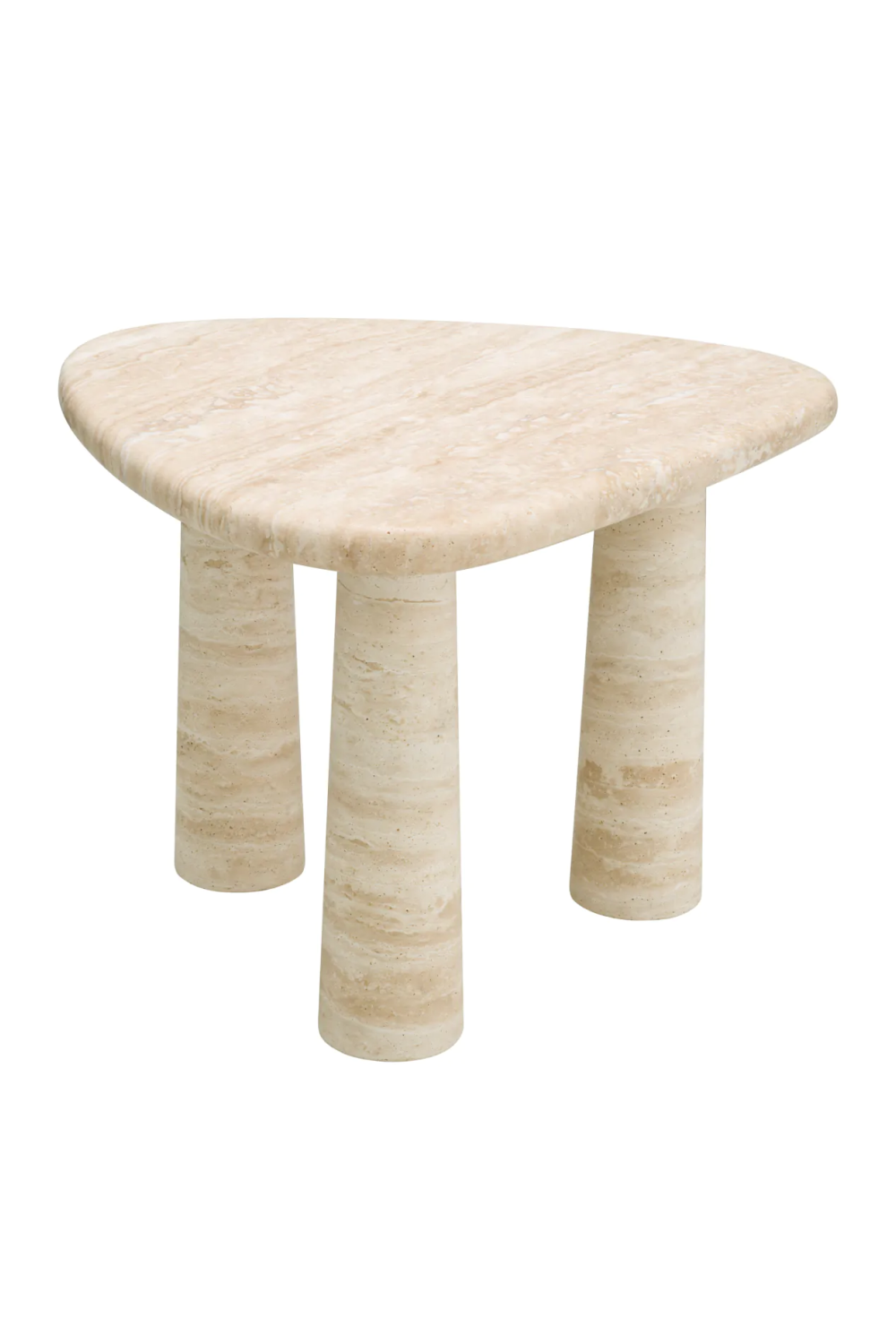 Travertine Triangular Side Table | Eichholtz Larino | Oroa.com