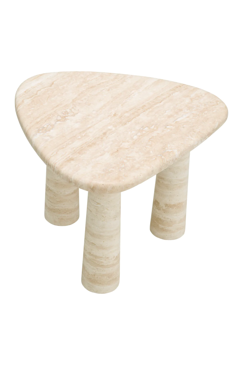 Travertine Triangular Side Table | Eichholtz Larino | Oroa.com