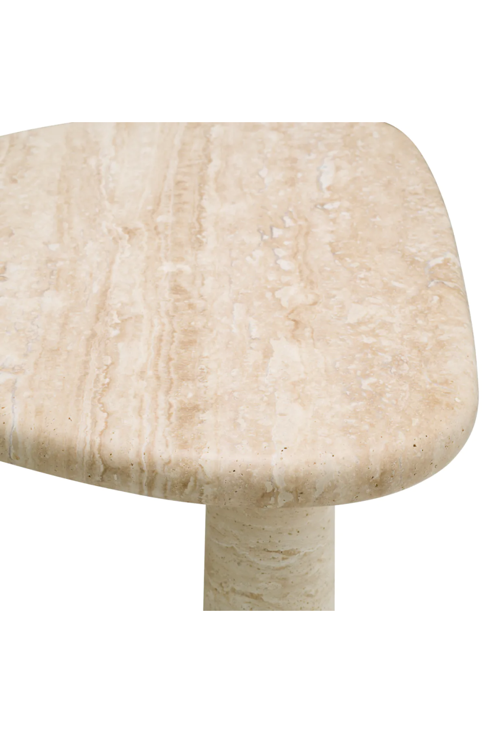 Travertine Triangular Side Table | Eichholtz Larino | Oroa.com