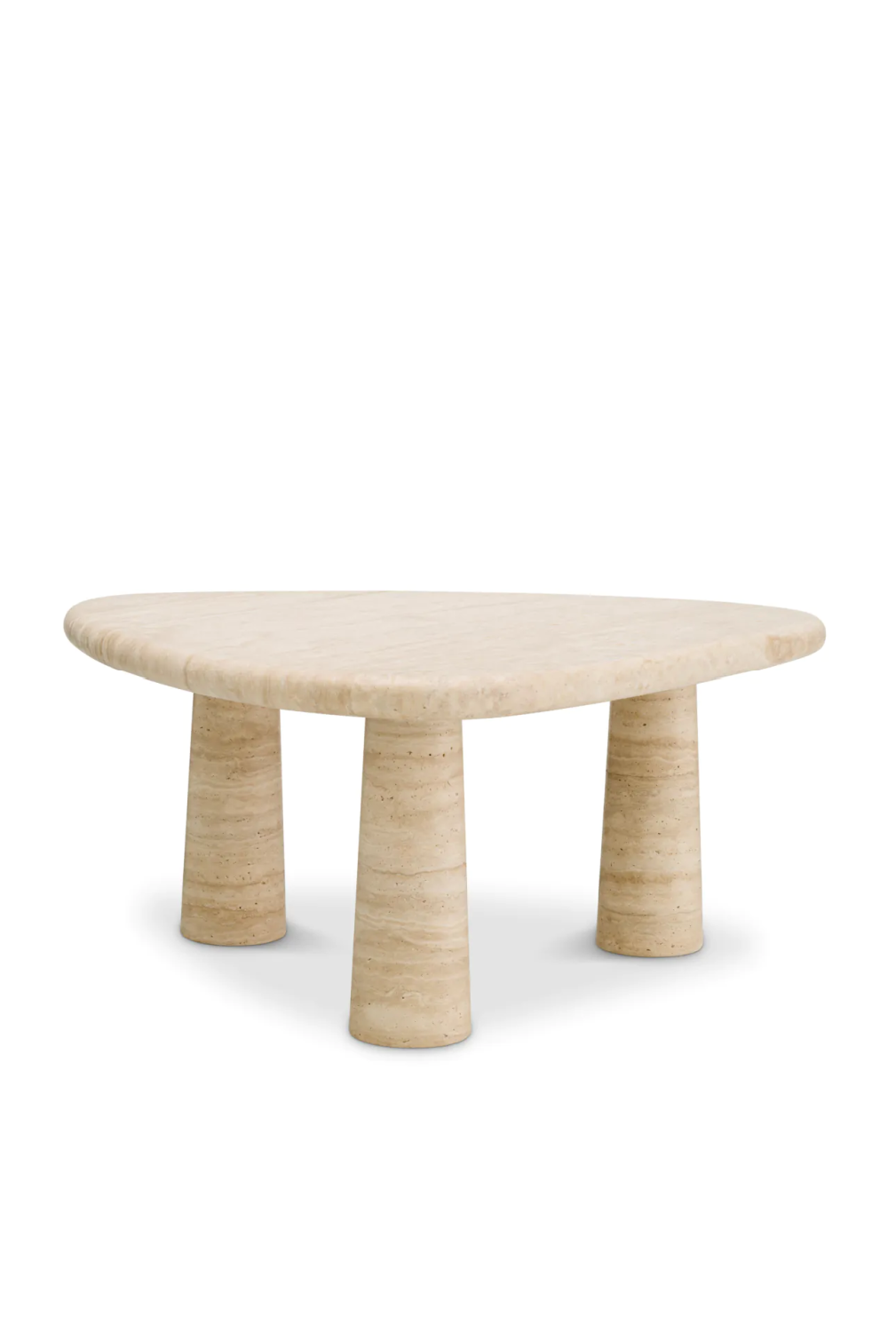 Travertine Triangular Side Table | Eichholtz Larino | Oroa.com