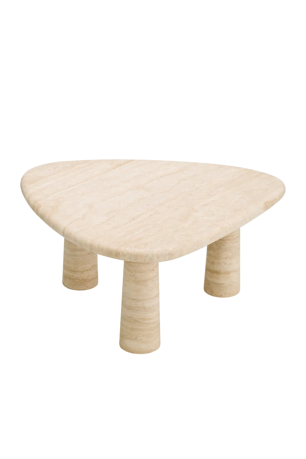 Travertine Triangular Side Table | Eichholtz Larino | Oroa.com