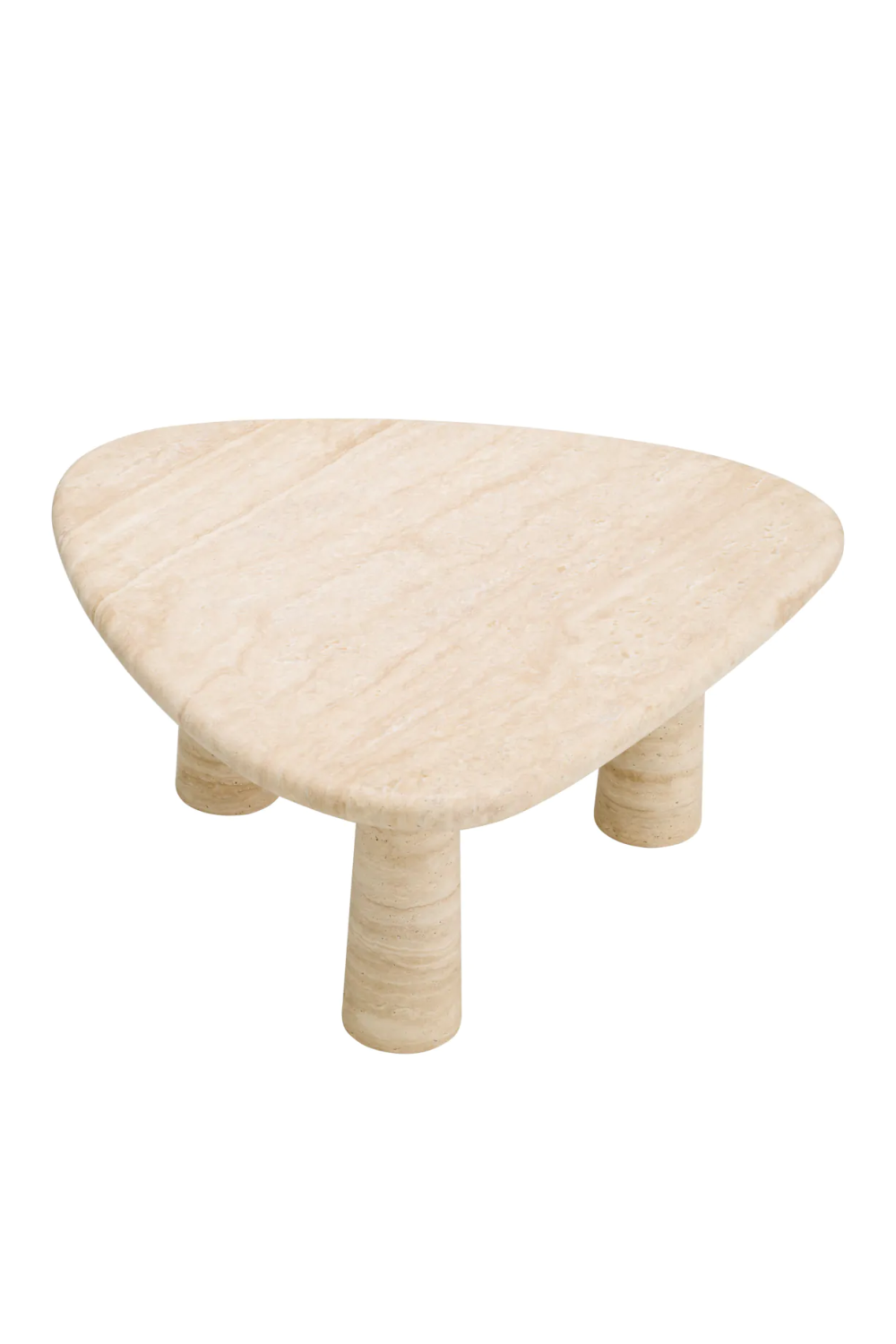 Travertine Triangular Side Table | Eichholtz Larino | Oroa.com