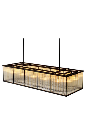 Glass Rods Rectangular Chandelier | Eichholtz Bernardi | Oroa.com