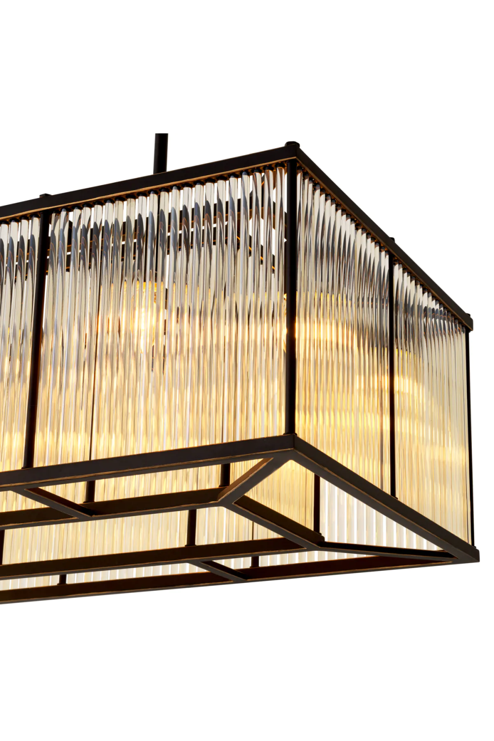 Glass Rods Rectangular Chandelier | Eichholtz Bernardi | Oroa.com