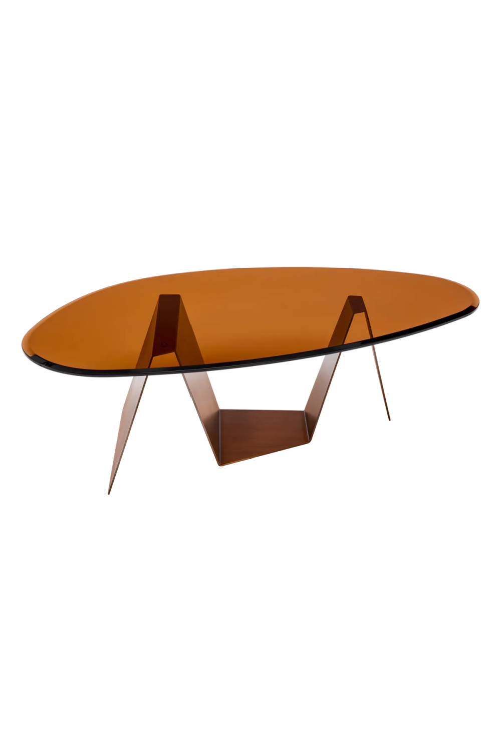 Oval Brown Glass Coffee Table | Eichholtz Lavello | Oroa.com