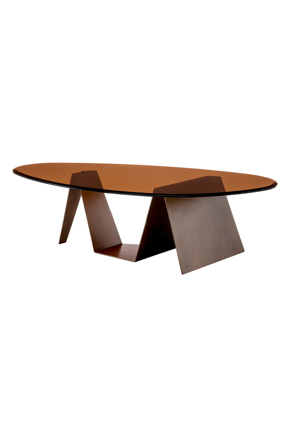 Oval Brown Glass Coffee Table | Eichholtz Lavello | Oroa.com