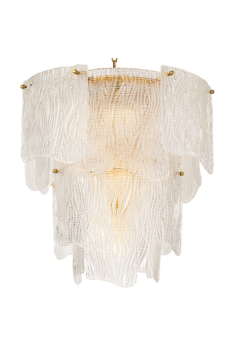 Clear Textured Glass Chandelier | Eichholtz Asinara | Oroa.com