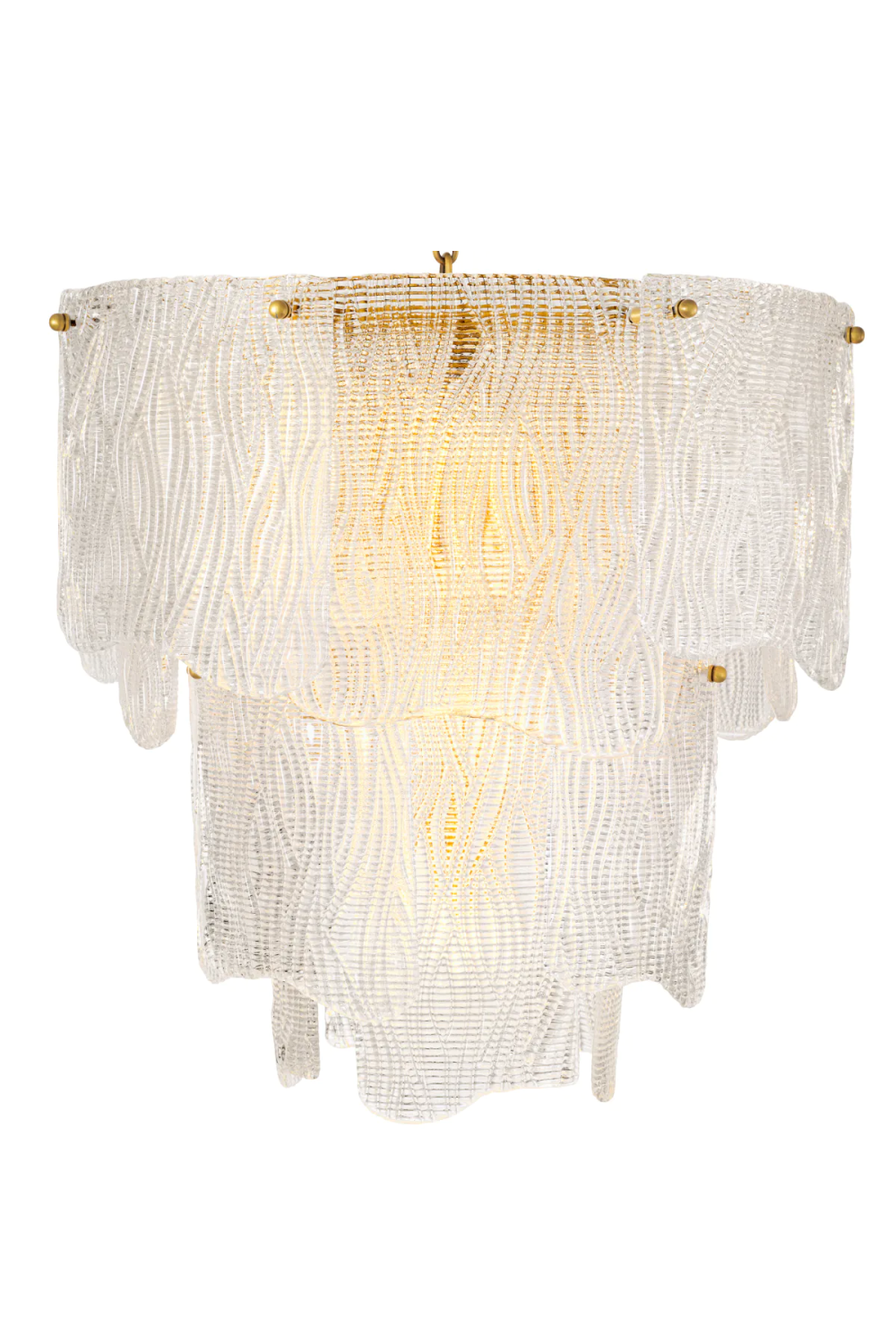 Clear Textured Glass Chandelier | Eichholtz Asinara | Oroa.com