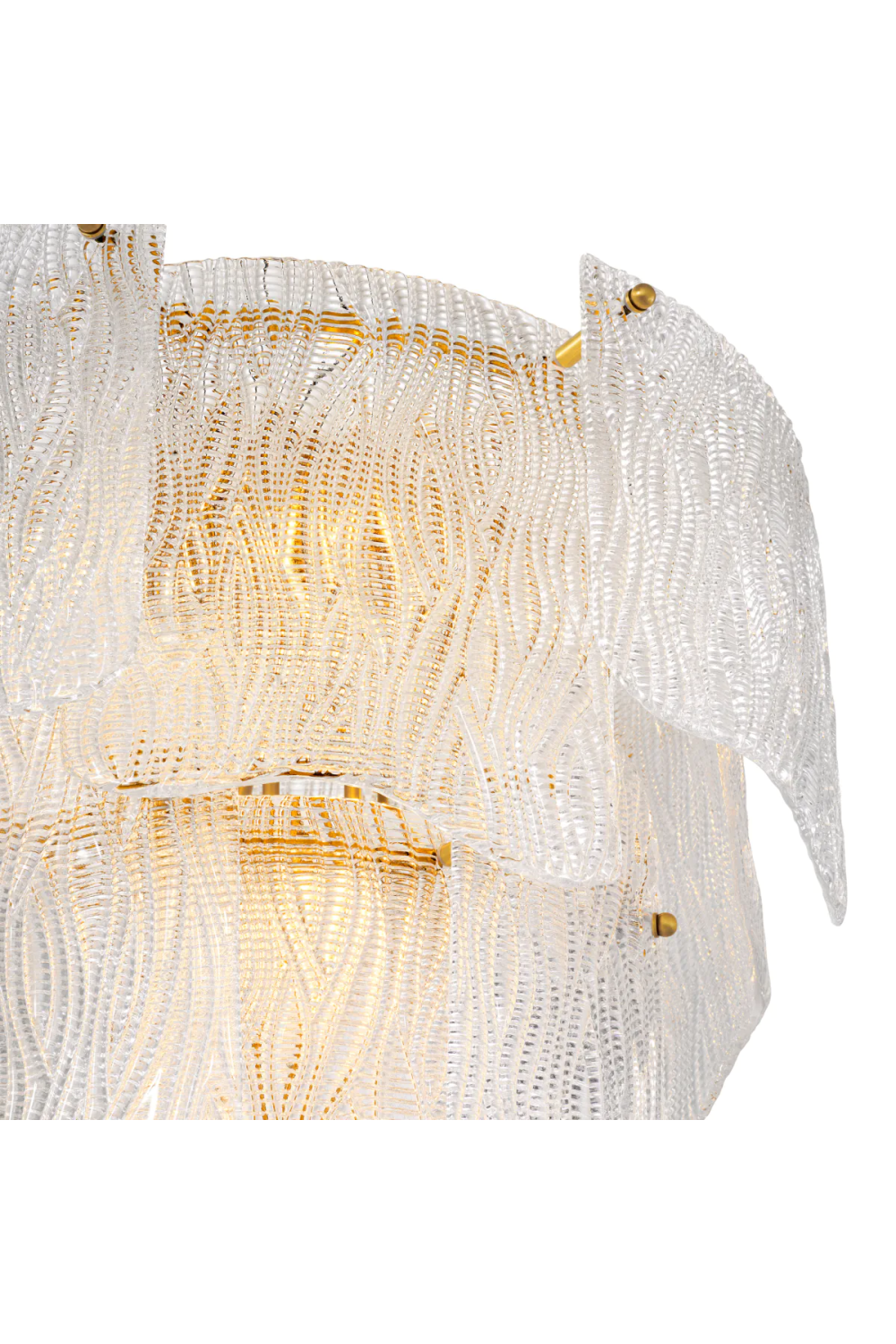 Clear Textured Glass Chandelier | Eichholtz Asinara | Oroa.com