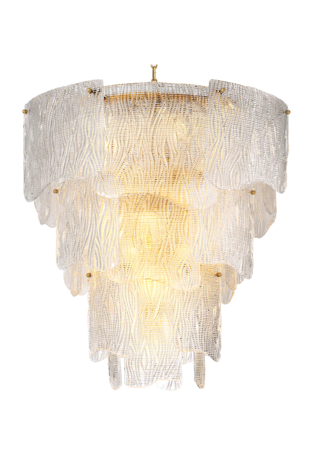 Clear Textured Glass Chandelier | Eichholtz Asinara | Oroa.com