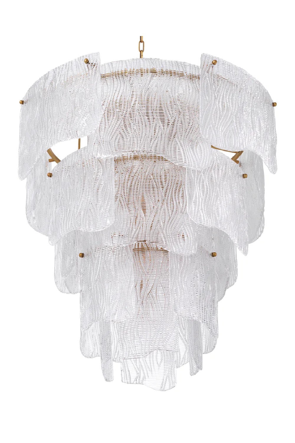 Clear Textured Glass Chandelier | Eichholtz Asinara | Oroa.com