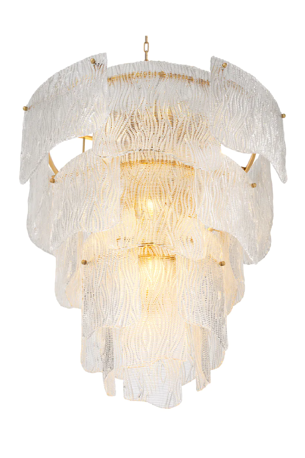 Clear Textured Glass Chandelier | Eichholtz Asinara | Oroa.com