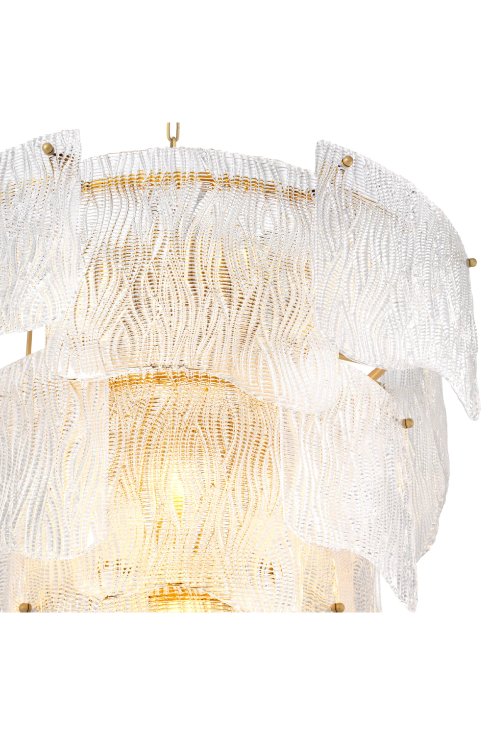 Clear Textured Glass Chandelier | Eichholtz Asinara | Oroa.com