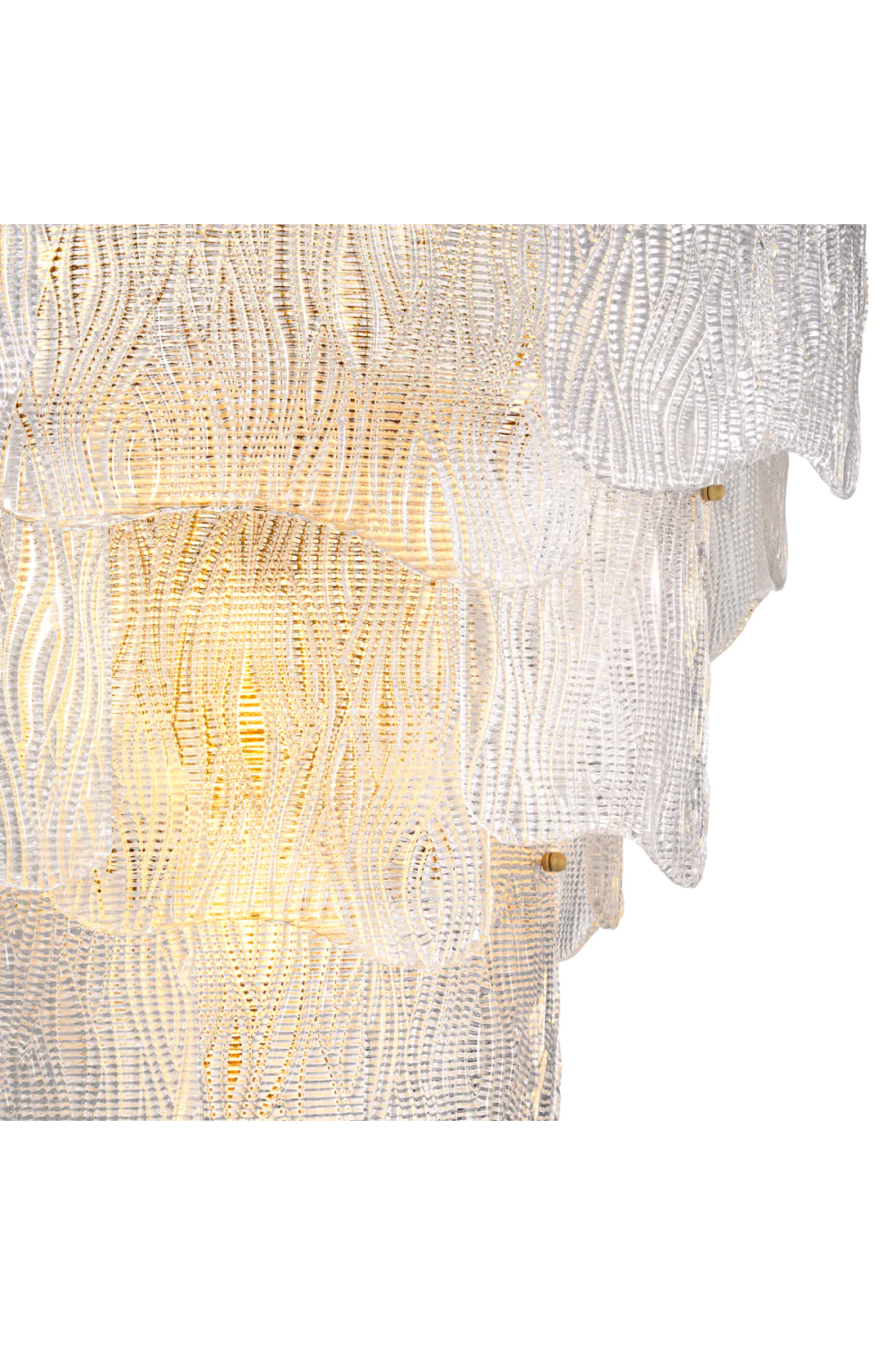 Clear Textured Glass Chandelier | Eichholtz Asinara | Oroa.com