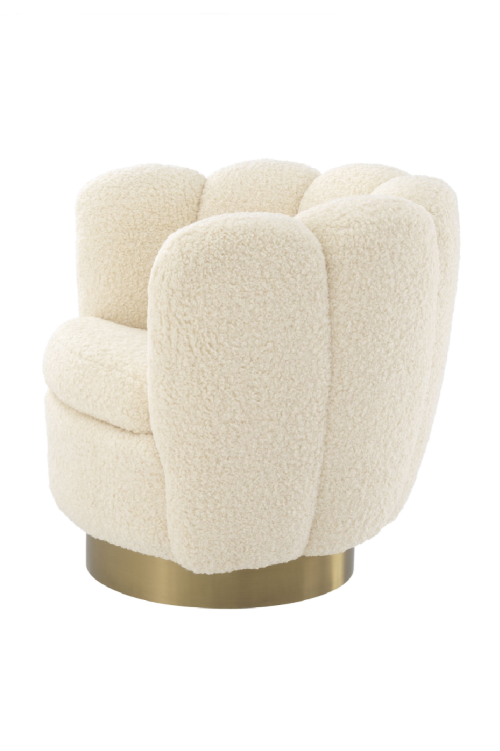 Cream Scalloped Swivel Chair | Eichholtz Mirage | Oroa.com