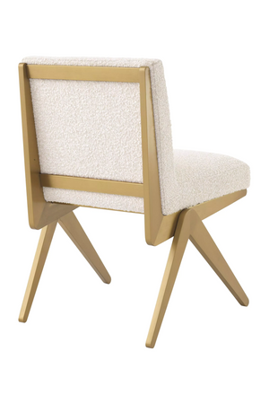 Cream Bouclé V-Leg Dining Chair | Eichholtz Fico | Oroa.com