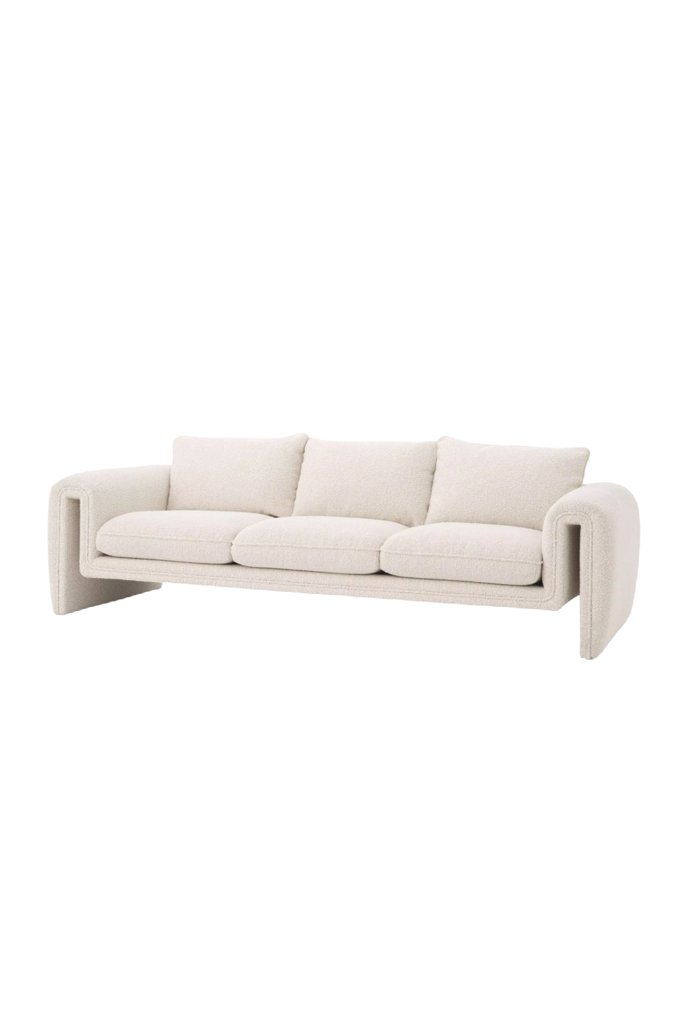 Cream Bouclé Upholstered Sofa | Eichholtz Tondo | Oroa.com