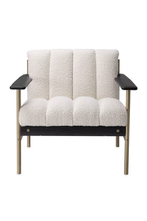 Cream Bouclé Channeled Armchair | Eichholtz Elan | Oroa.com