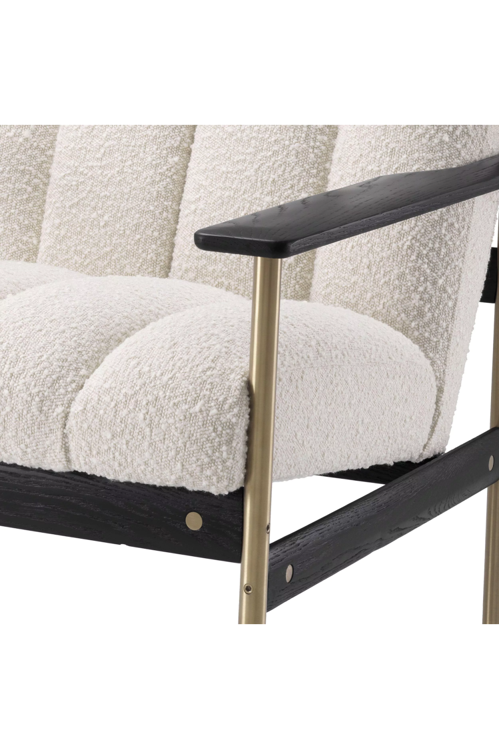 Cream Bouclé Channeled Armchair | Eichholtz Elan | Oroa.com