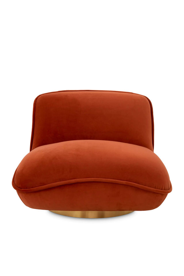 Orange Velvet Pillow Swivel Chair | Eichholtz Relax | Oroa.com