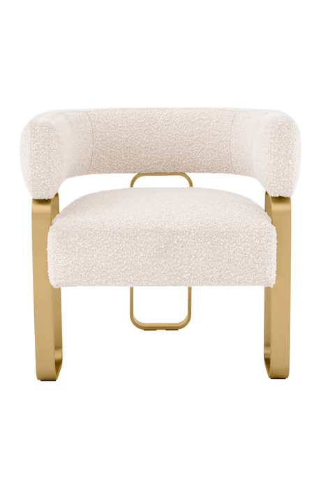 Bouclé Curved Accent Chair | Eichholtz Capricorn | Oroa.com