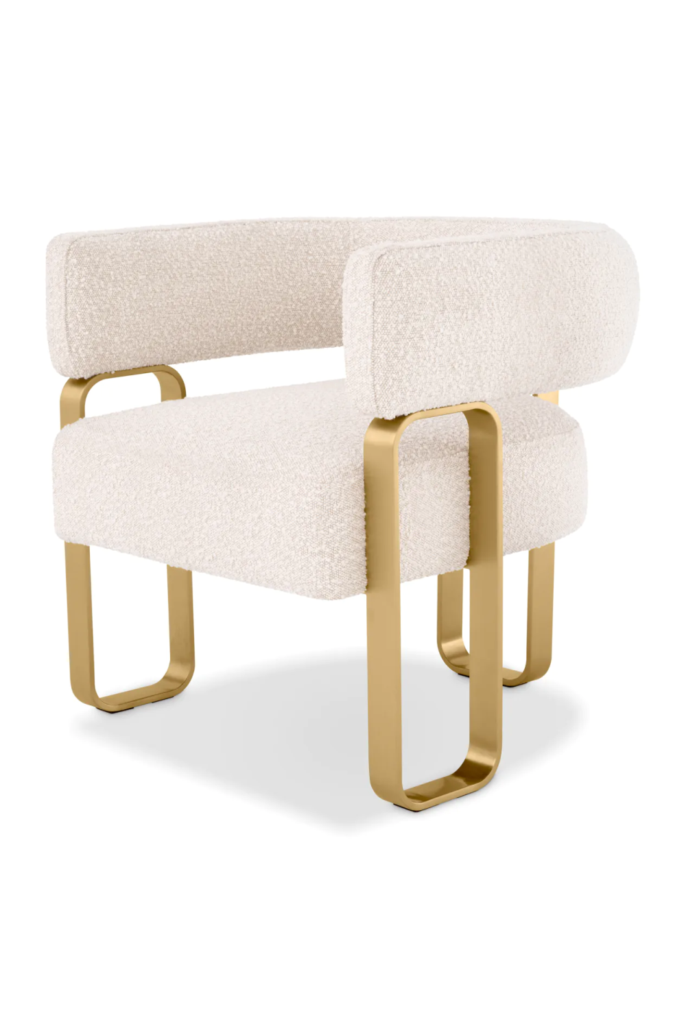 Bouclé Curved Accent Chair | Eichholtz Capricorn | Oroa.com