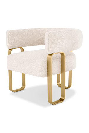 Bouclé Curved Accent Chair | Eichholtz Capricorn | Oroa.com