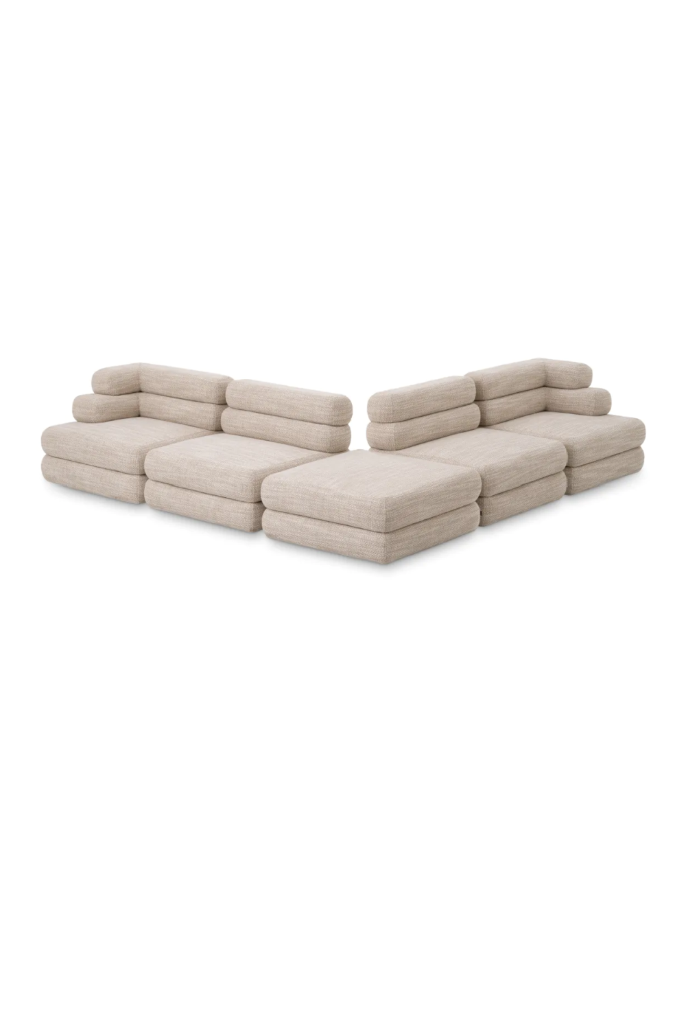  Beige Tiered Modular Sofa | Eichholtz Malaga | Oroa.com
