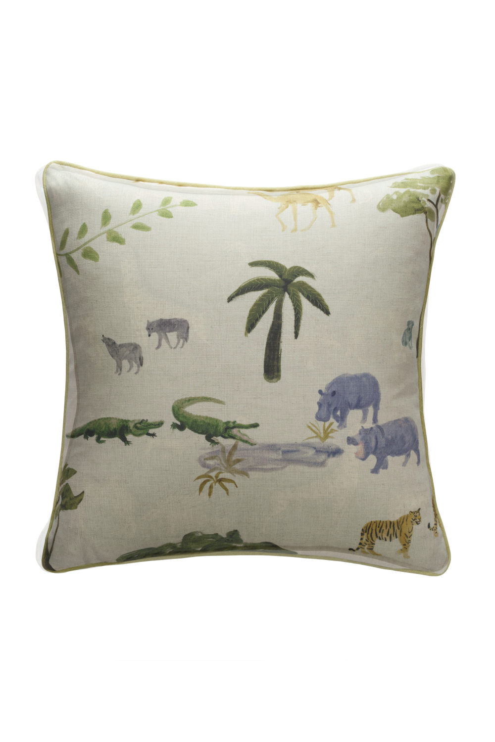 Hand Painted Animals Cushion | Andrew Martin Noah | OROA