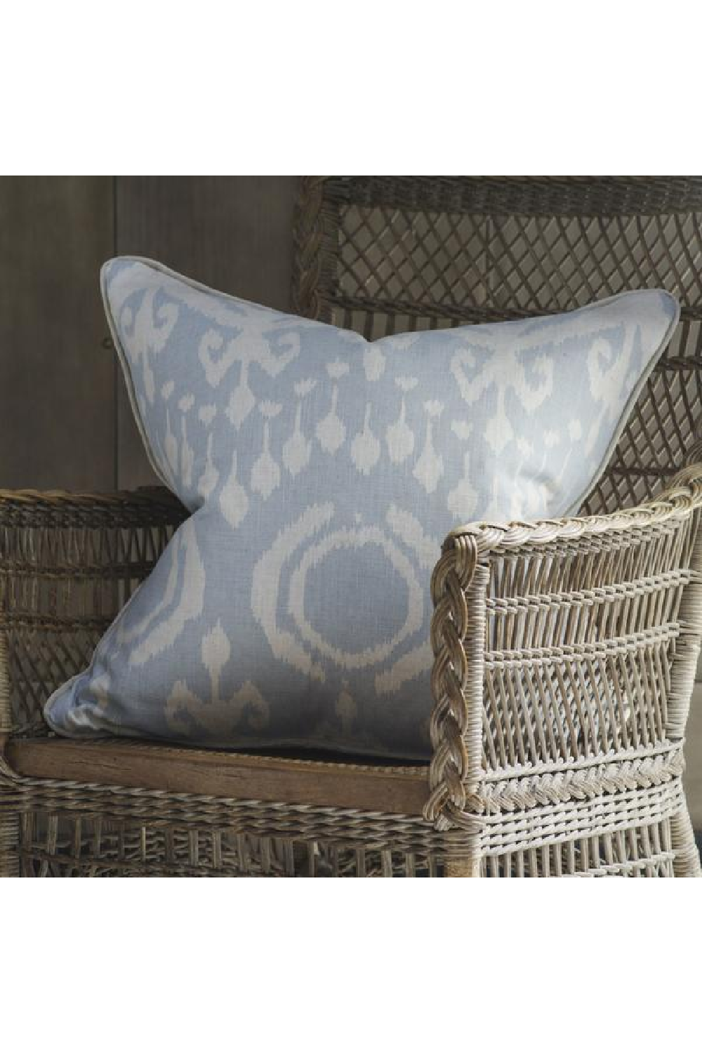 Ikat Cushion with Velvet Piping M | Andrew Martin Volcano | OROA