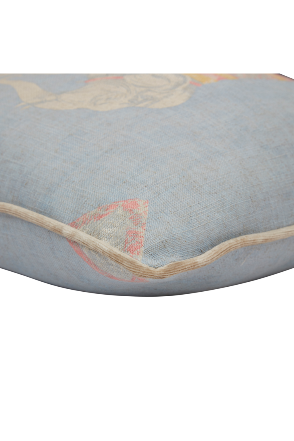 Sky Blue Elephant Print Piped Cushion | Andrew Martin Jumbo | OROA