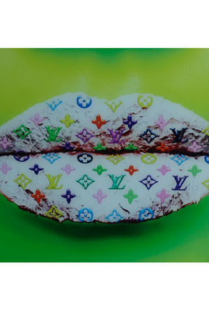 Luxury Brand Lips Artwork | Andrew Martin Louis Vuitton Green | OROA