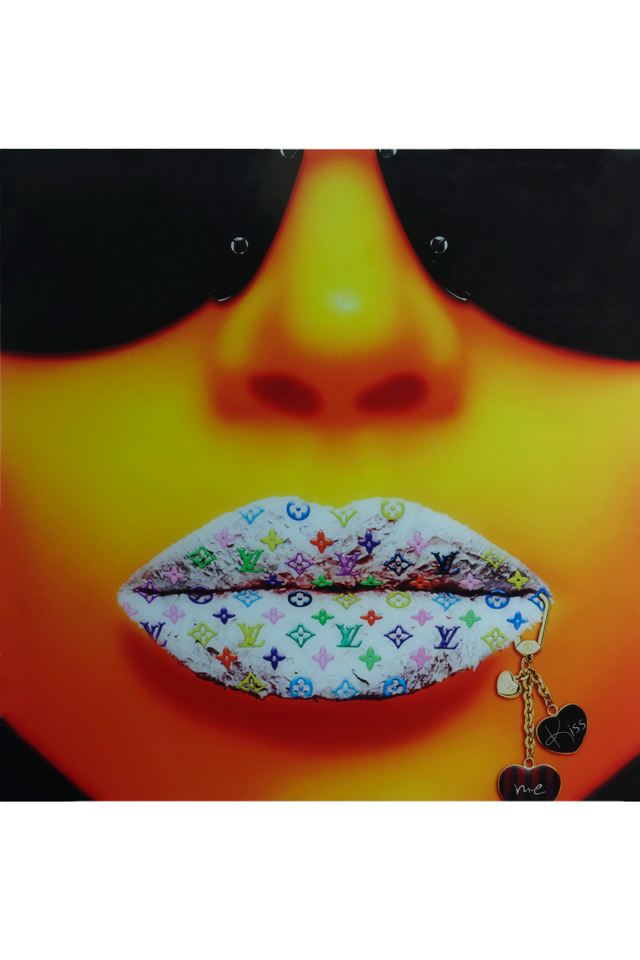 Luxury Brand Lips Artwork | Andrew Martin Louis Vuitton Orange | OROA