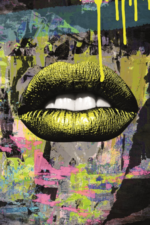 Yellow Pout Metal Artwork | Andrew Martin Lip | OROA