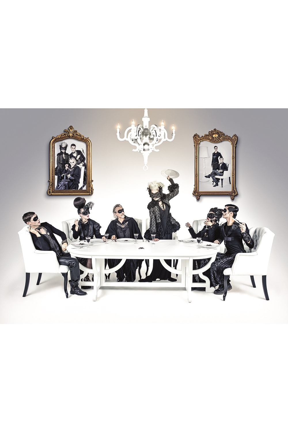 Black Masked Figures Photographic Artwork | Andrew Martin Family