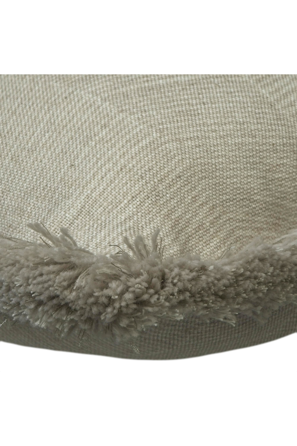 Herringbone Cushion with Silver Fringe | Andrew Martin Fasano | OROA