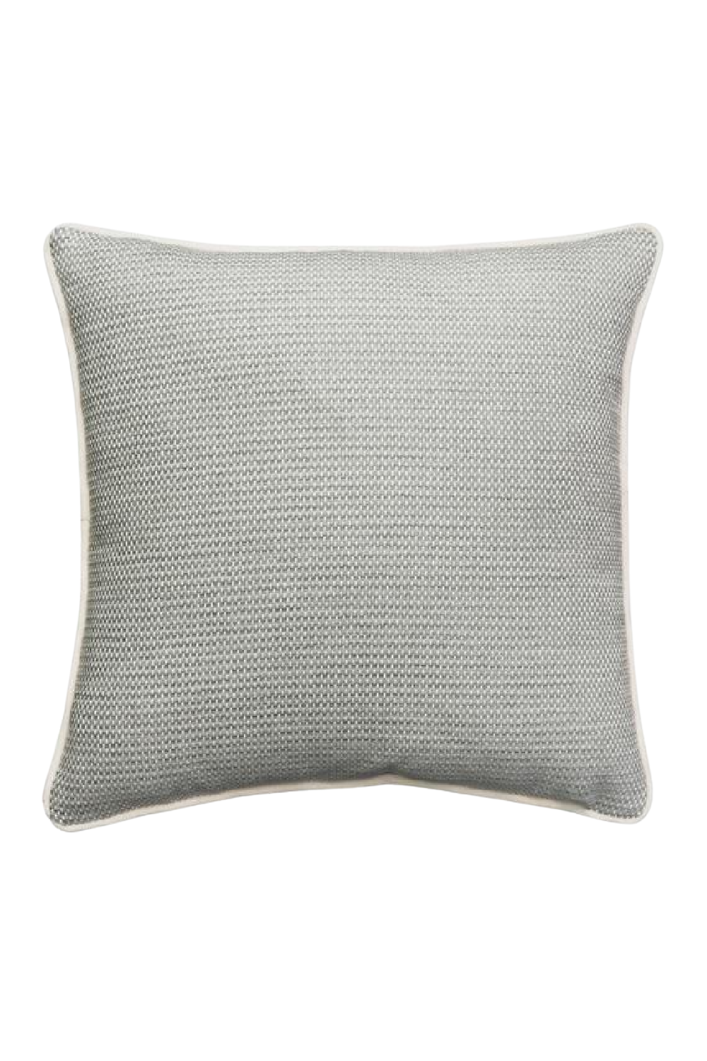 Gray Chenille Cushion with Velvet Piping | Andrew Martin Molfetta