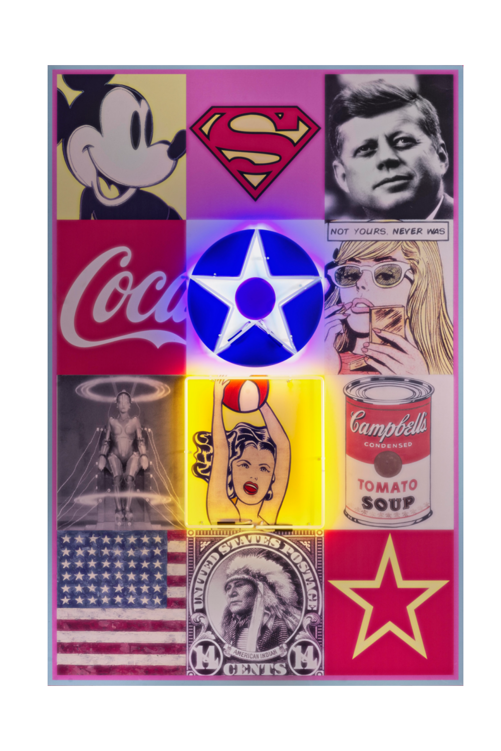 American Pop Icons Neon Artwork | Andrew Martin America | OROA
