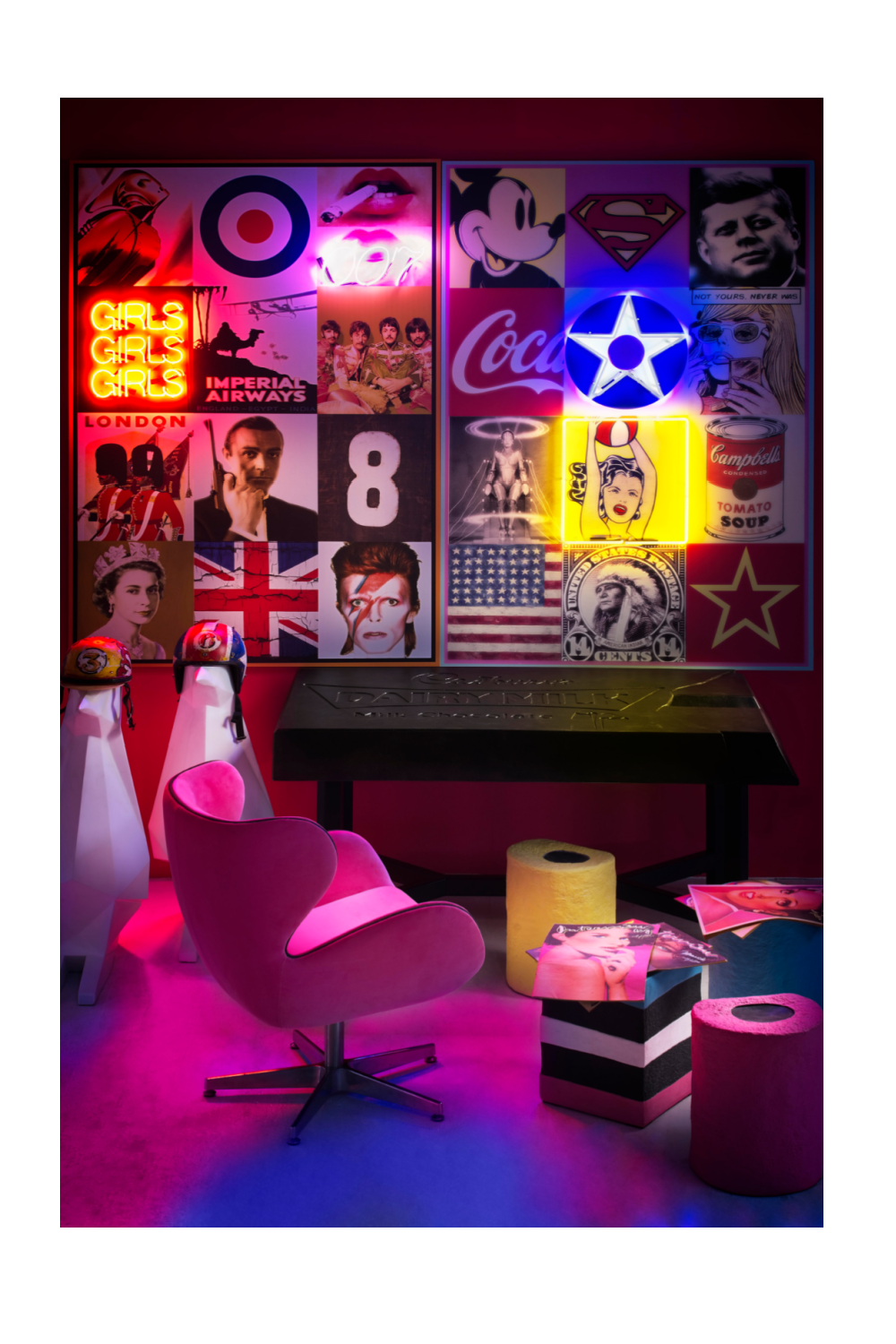 British Icons Neon Wall Art | Andrew Martin Britain | OROA