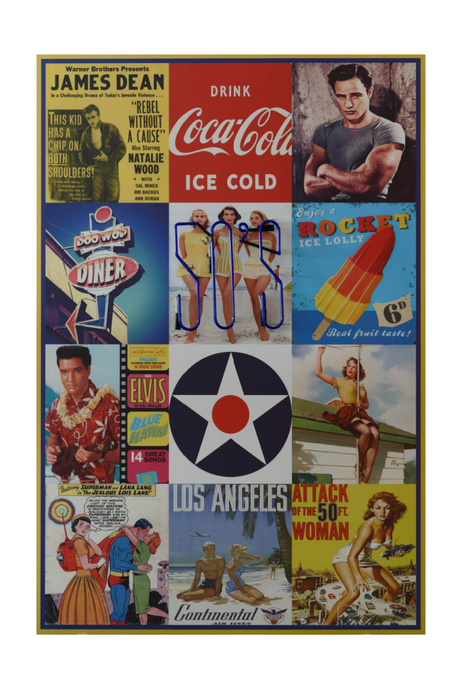 50s Icons Neon Wall Art | Andrew Martin The Fifties | OROA