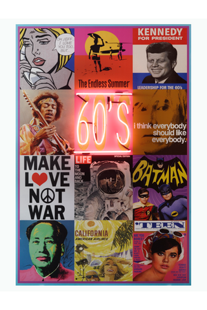 60s Icons Neon Wall Art | Andrew Martin The Sixties | OROA