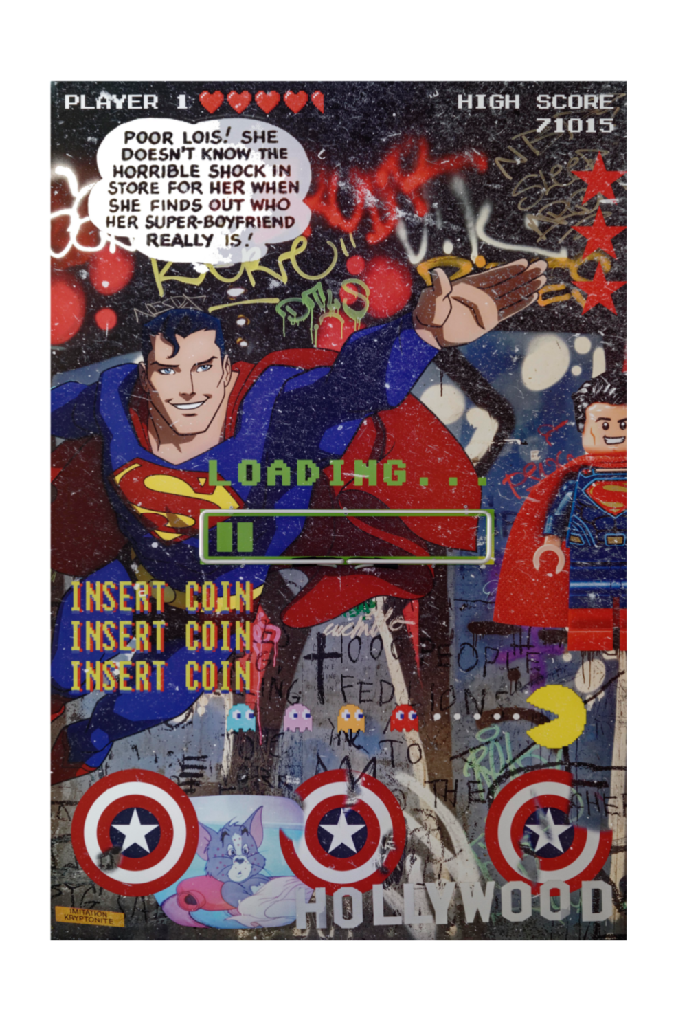 Video Game Inspired Neon Artwork | Andrew Martin Superman Loading