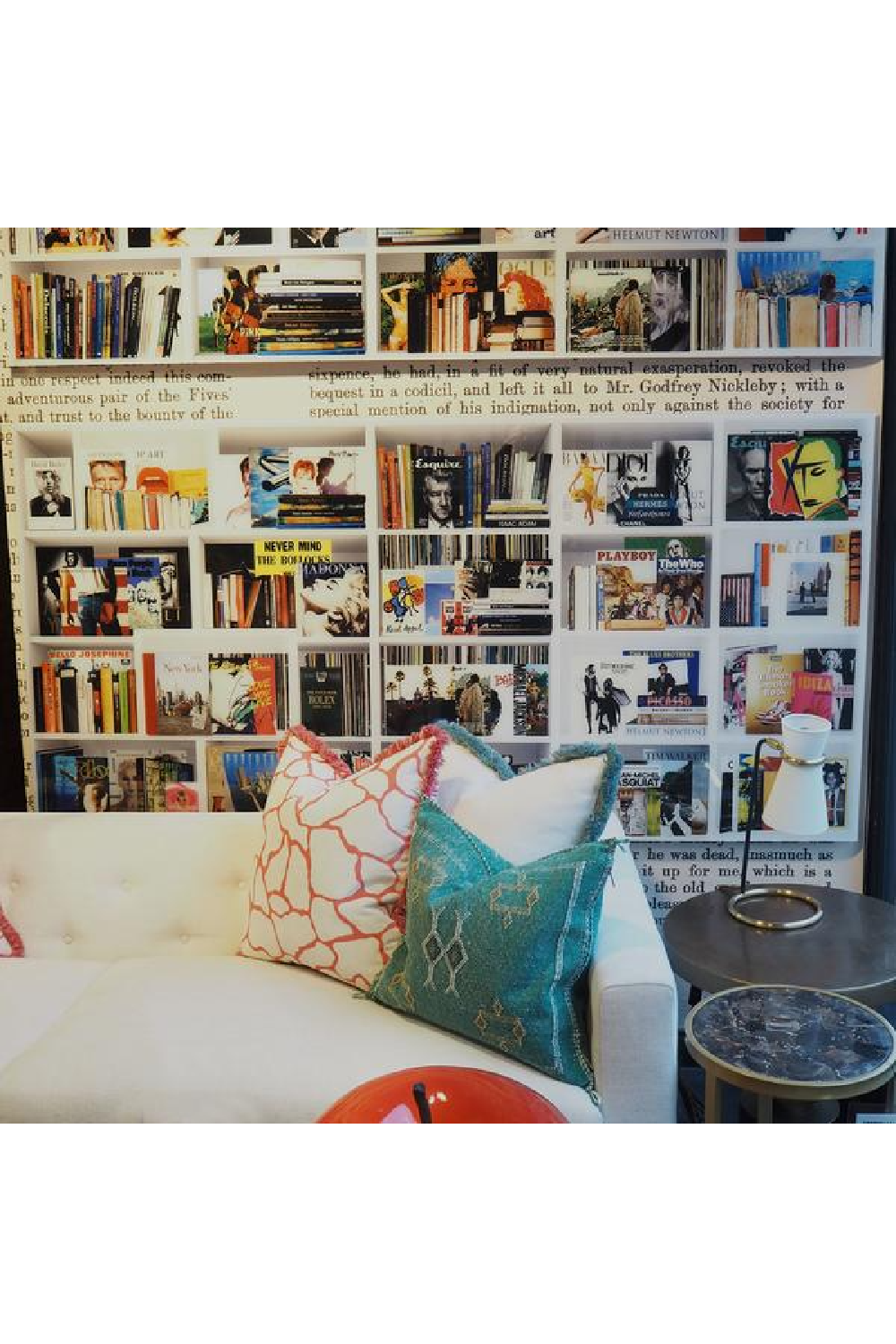 Rectangular Shelves Art Print | Andrew Martin Music Books 2 | OROA