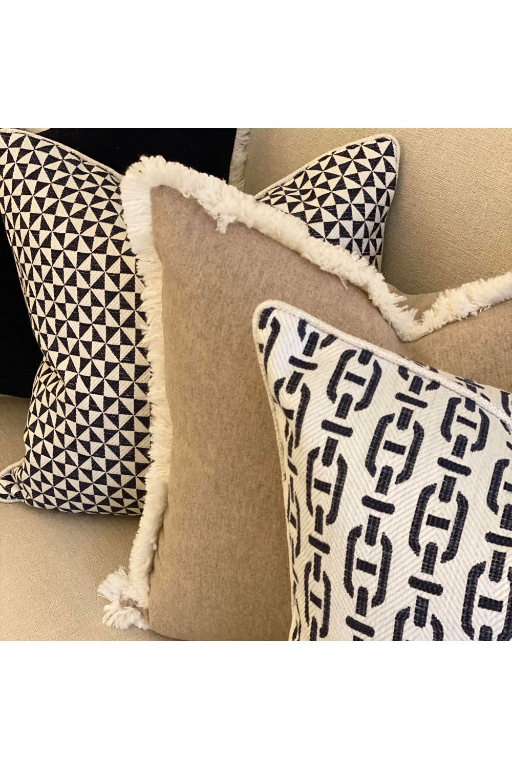 Geometrical Pattern Square Cushion | Andrew Martin Bruton | OROA